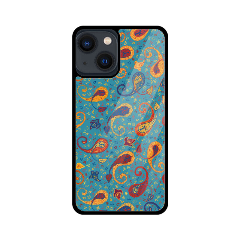 Blue Yellow And Red Traditional Indian Paisley Ornate Phone Case