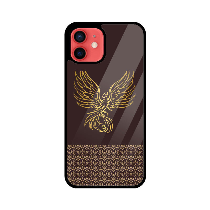 Royal India Art brown and Gold Phoenix Printed Phone Case