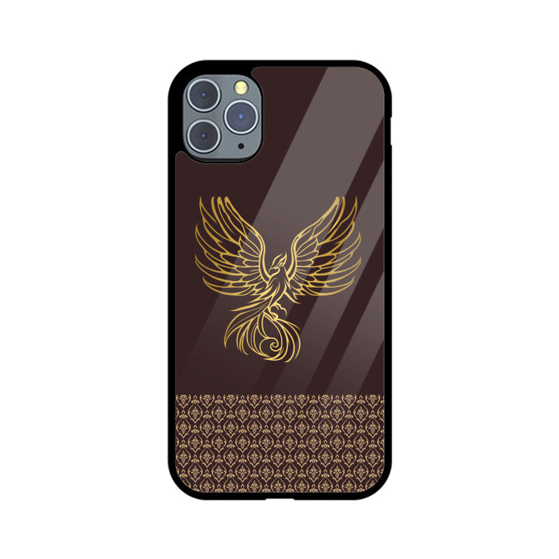 Royal India Art brown and Gold Phoenix Printed Phone Case