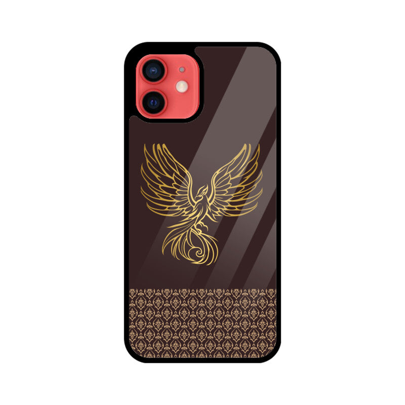 Royal India Art brown and Gold Phoenix Printed Phone Case