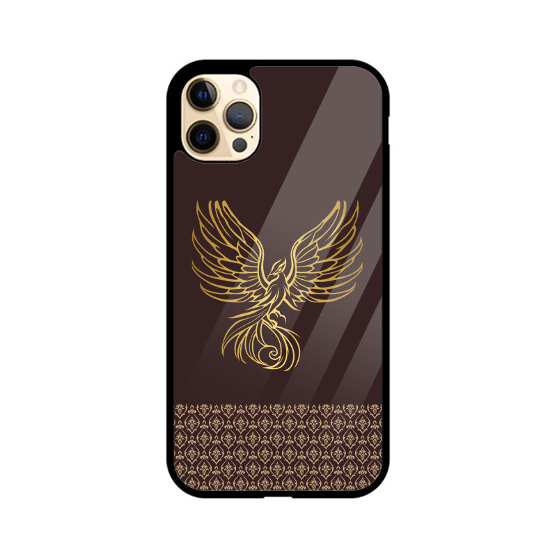 Royal India Art brown and Gold Phoenix Printed Phone Case