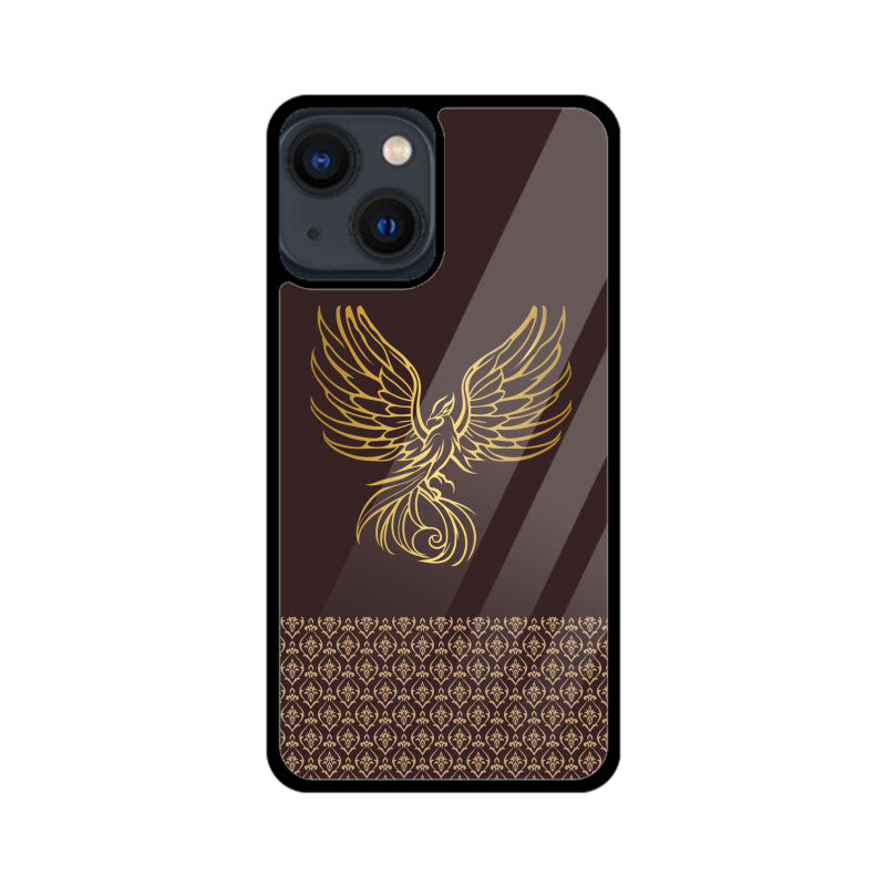 Royal India Art brown and Gold Phoenix Printed Phone Case