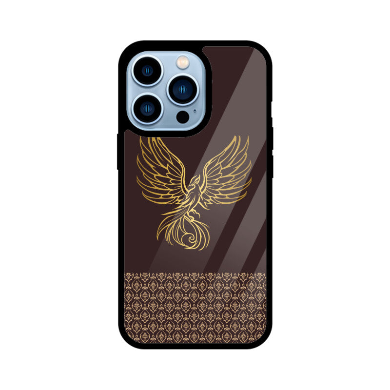 Royal India Art brown and Gold Phoenix Printed Phone Case