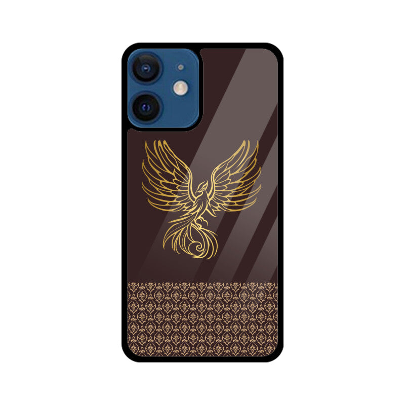 Royal India Art brown and Gold Phoenix Printed Phone Case