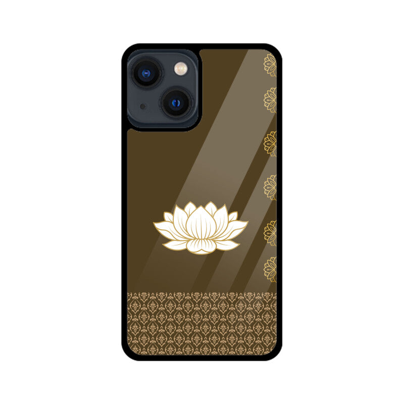 Royal India Art Olive and Gold Lotus Printed Phone Case