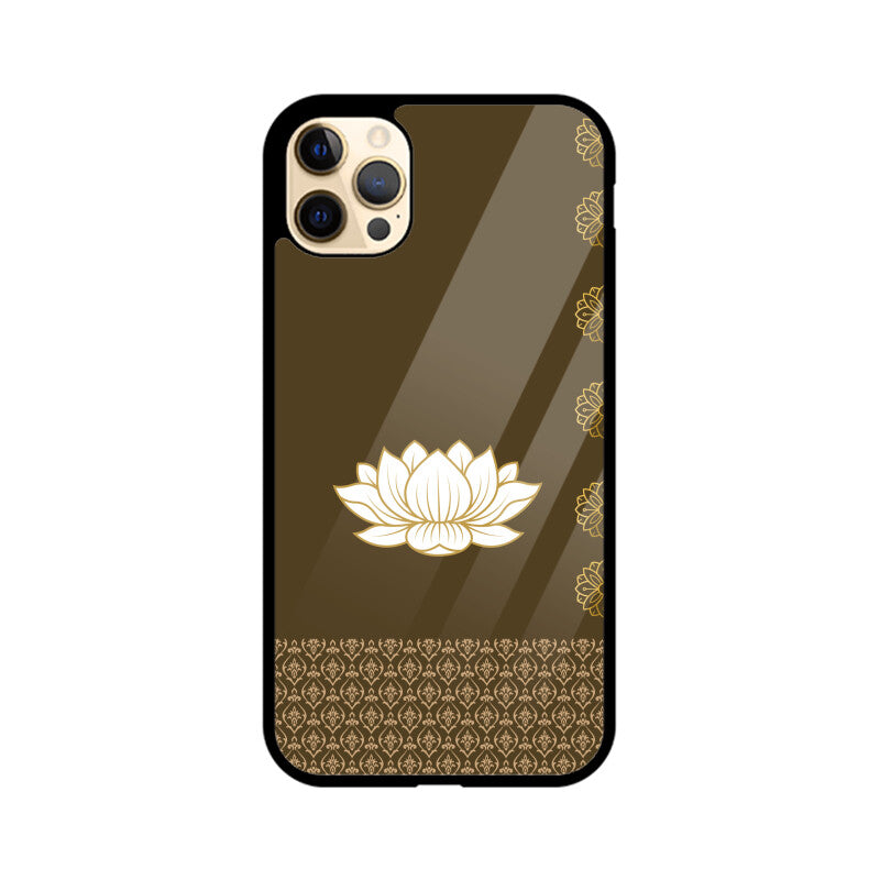 Royal India Art Olive and Gold Lotus Printed Phone Case