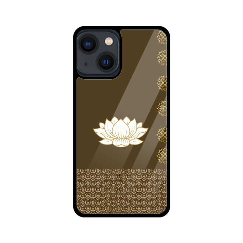 Royal India Art Olive and Gold Lotus Printed Phone Case