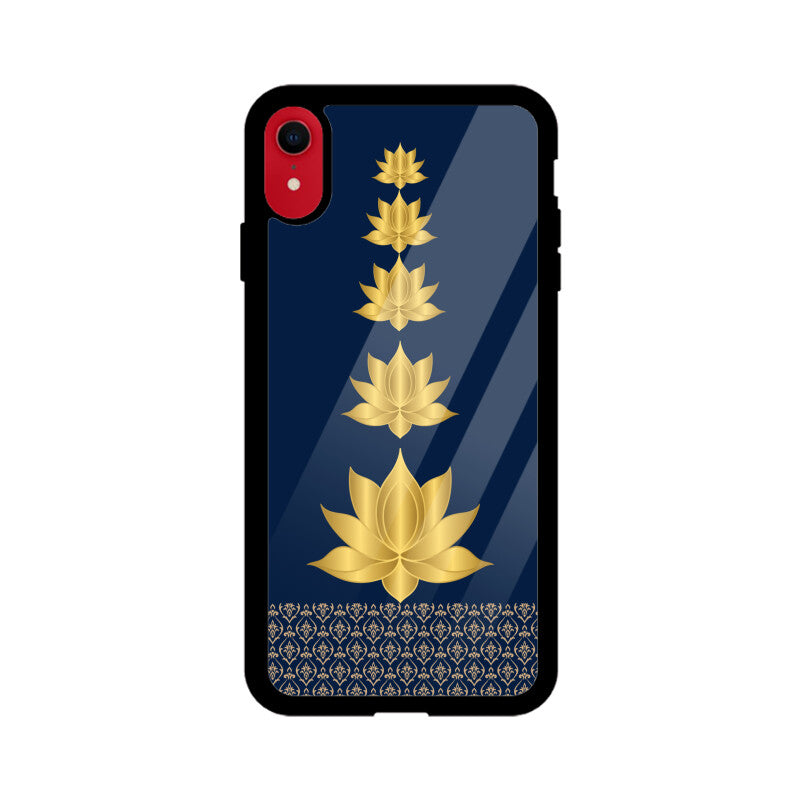 Royal India Art Blue and Gold Lotus Printed Phone Case