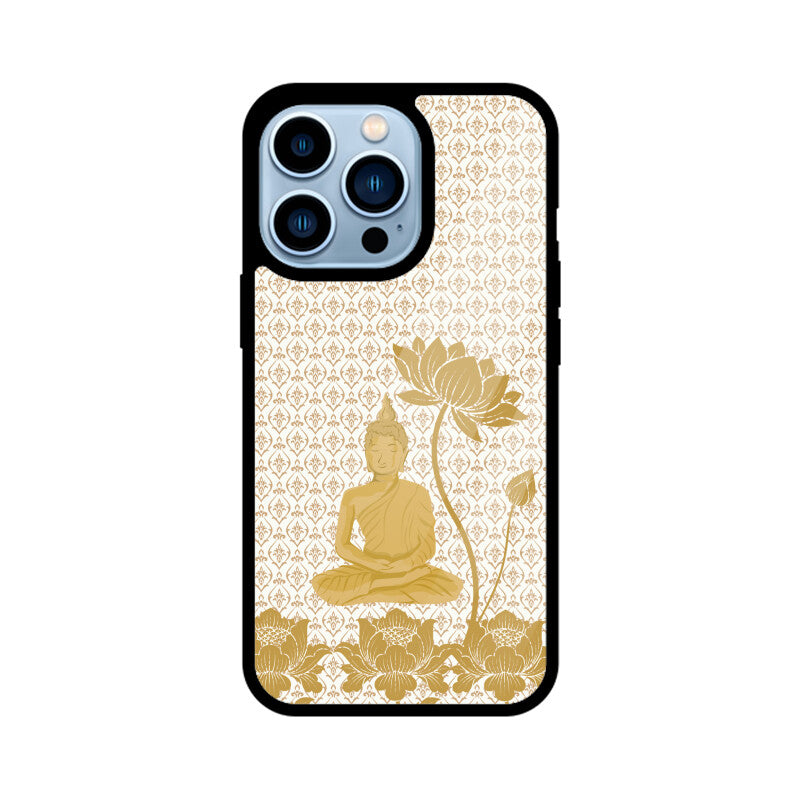 Royal india Art Buddha and Gold Lotus Printed Pattern Phone Case