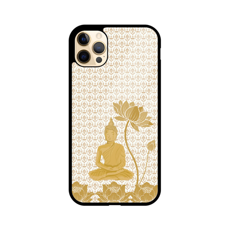 Royal india Art Buddha and Gold Lotus Printed Pattern Phone Case