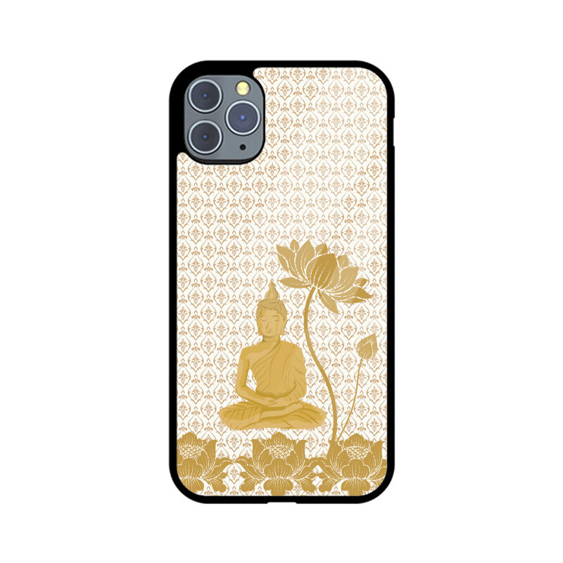 Royal india Art Buddha and Gold Lotus Printed Pattern Phone Case