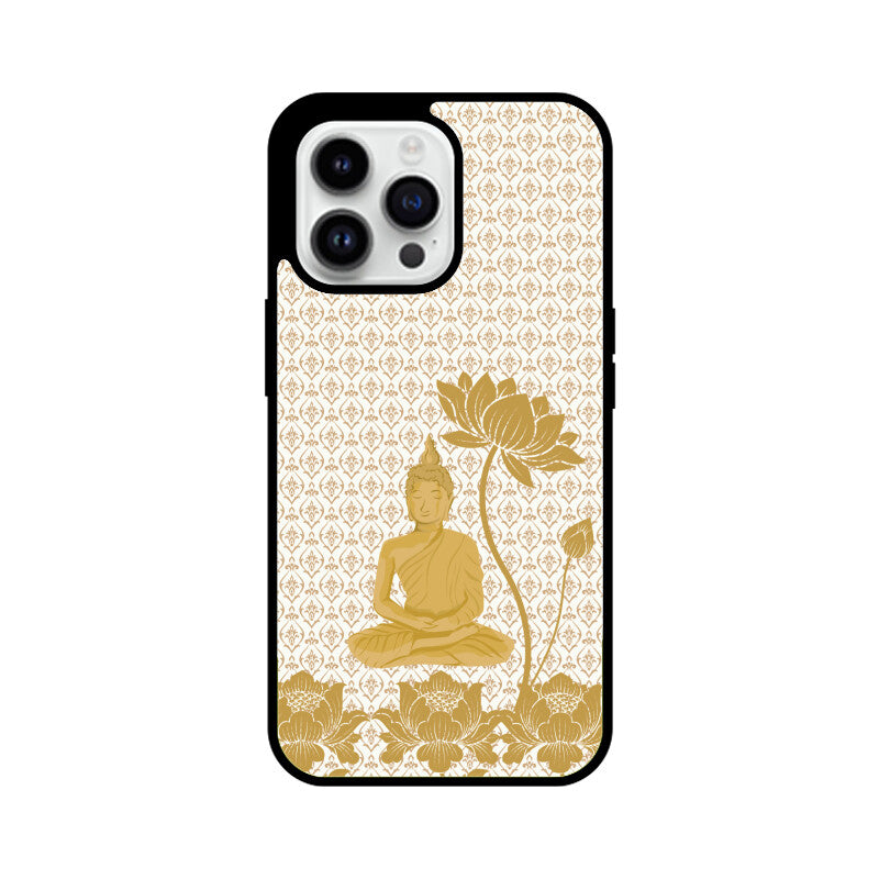 Royal india Art Buddha and Gold Lotus Printed Pattern Phone Case