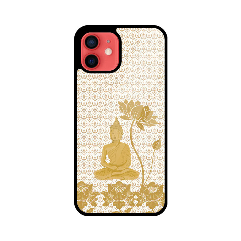 Royal india Art Buddha and Gold Lotus Printed Pattern Phone Case