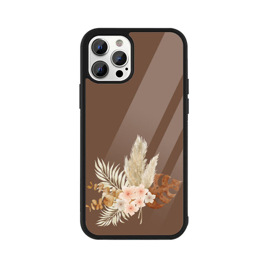 Floral Art Brown and pastel shades Phone Case