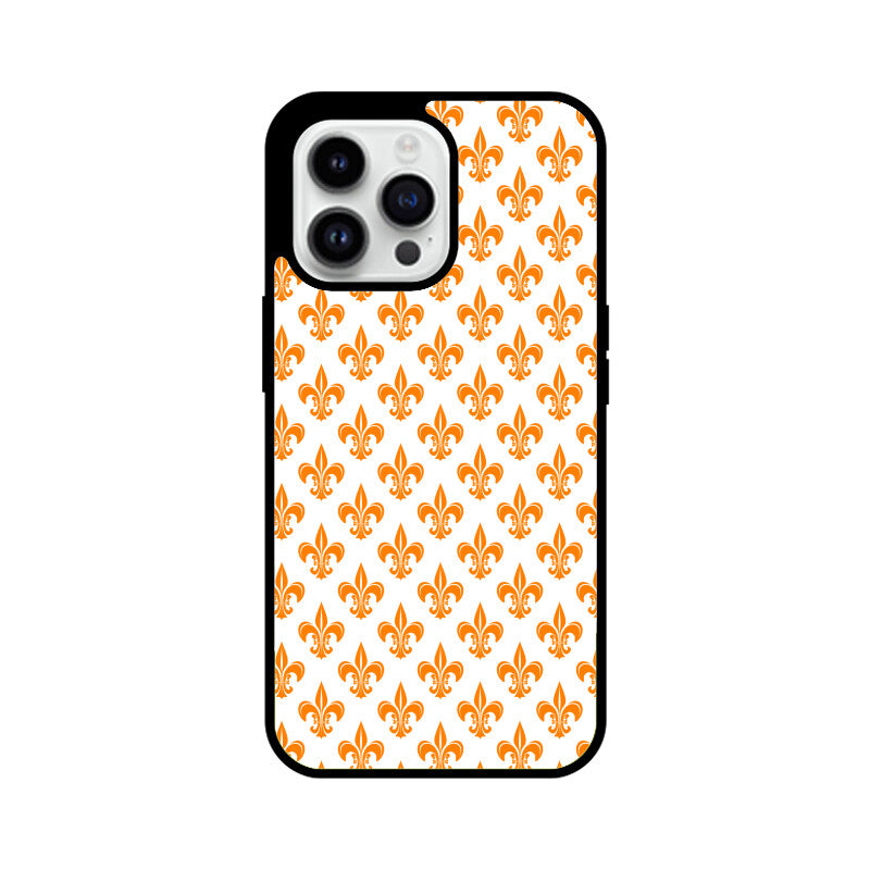 Classic Traditional Patterns in Orange and White Phone Case