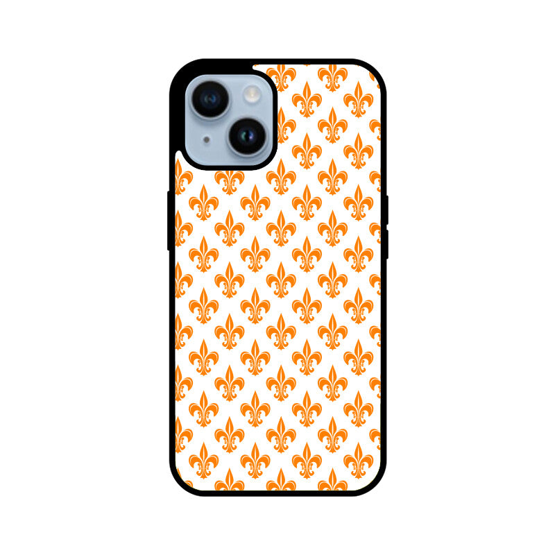 Classic Traditional Patterns in Orange and White Phone Case