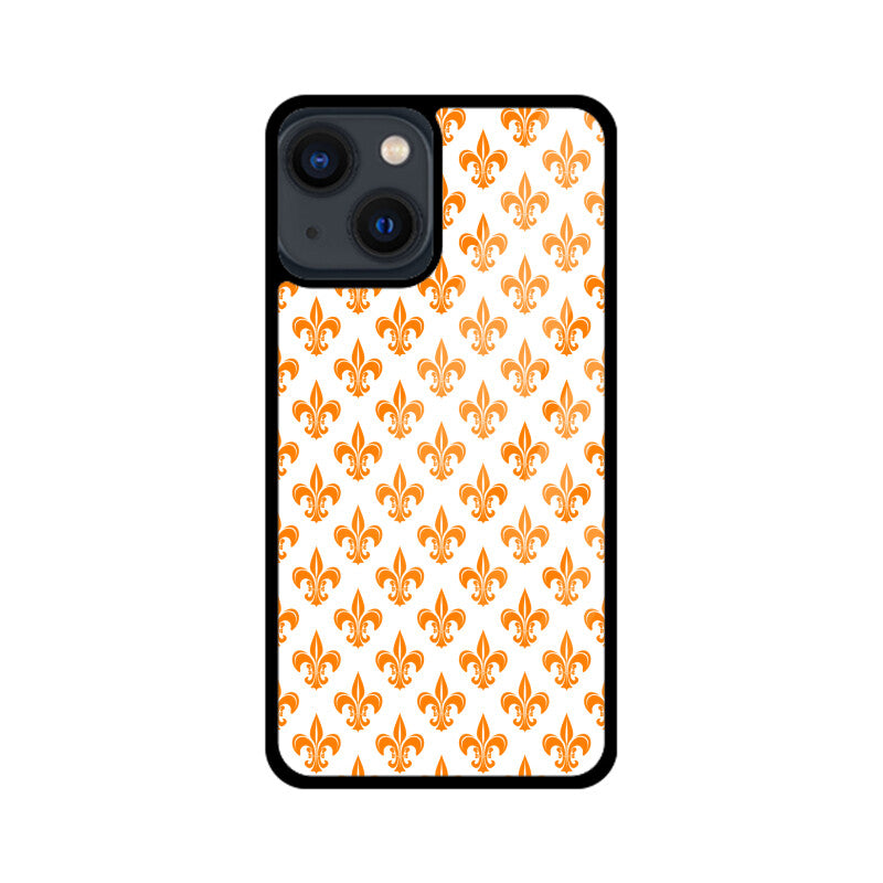 Classic Traditional Patterns in Orange and White Phone Case