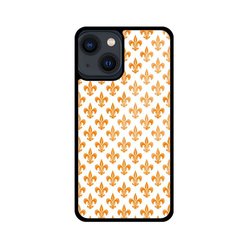 Classic Traditional Patterns in Orange and White Phone Case