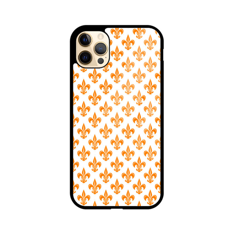 Classic Traditional Patterns in Orange and White Phone Case