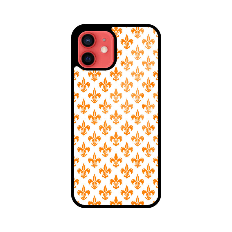 Classic Traditional Patterns in Orange and White Phone Case