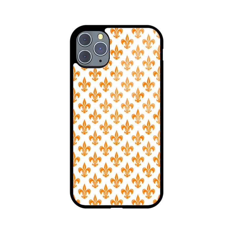 Classic Traditional Patterns in Orange and White Phone Case