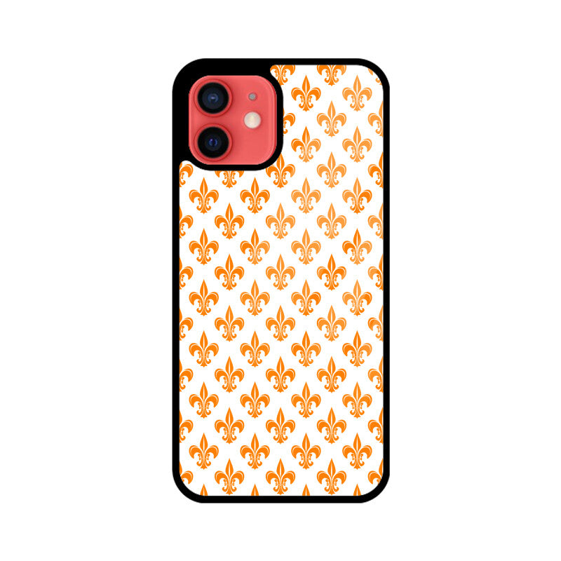 Classic Traditional Patterns in Orange and White Phone Case