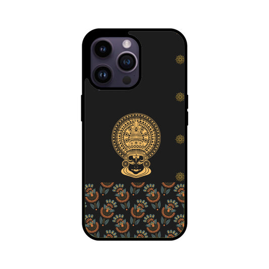 Royal india Art Kathakali Dance Form Pattern in Black Phone Case