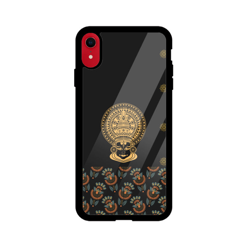 Royal india Art Kathakali Dance Form Pattern in Black Phone Case