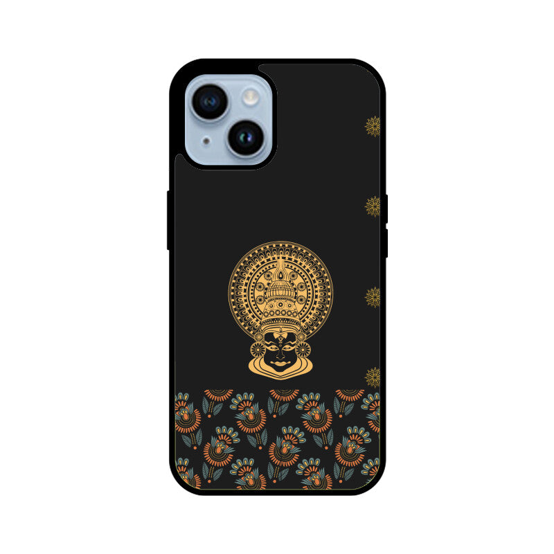 Royal india Art Kathakali Dance Form Pattern in Black Phone Case