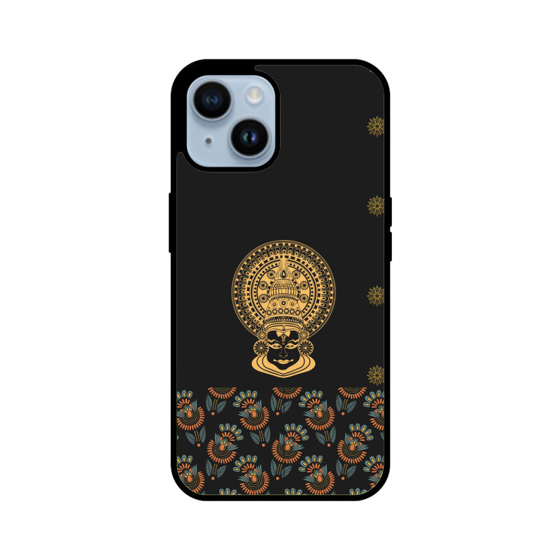 Royal india Art Kathakali Dance Form Pattern in Black Phone Case