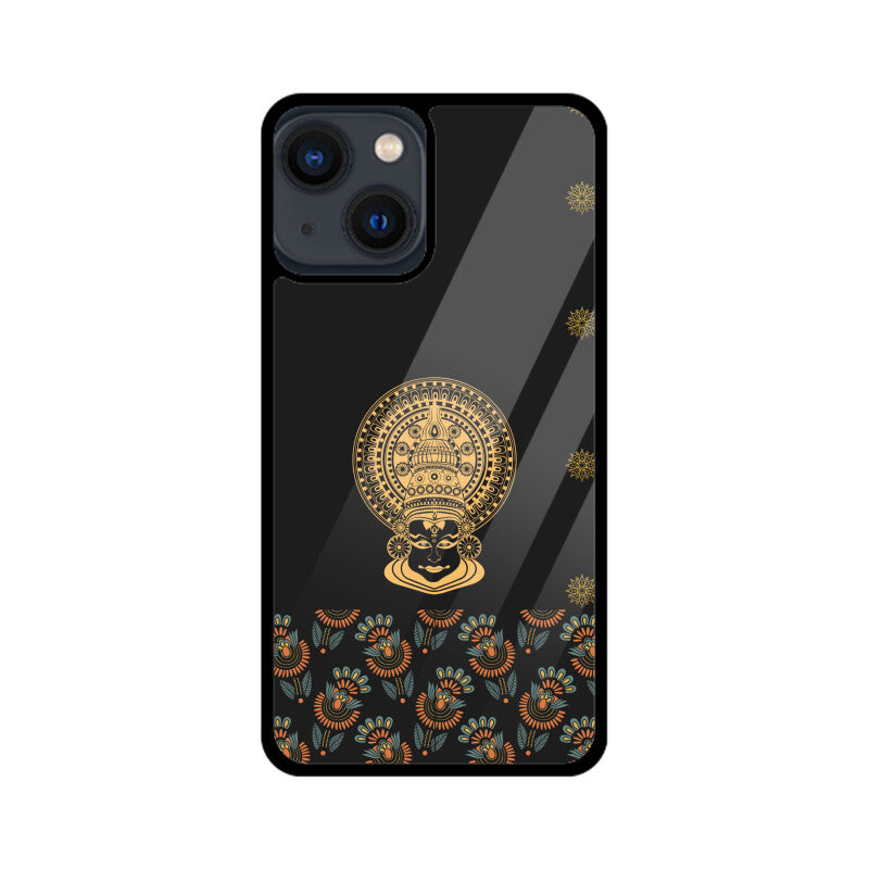 Royal india Art Kathakali Dance Form Pattern in Black Phone Case