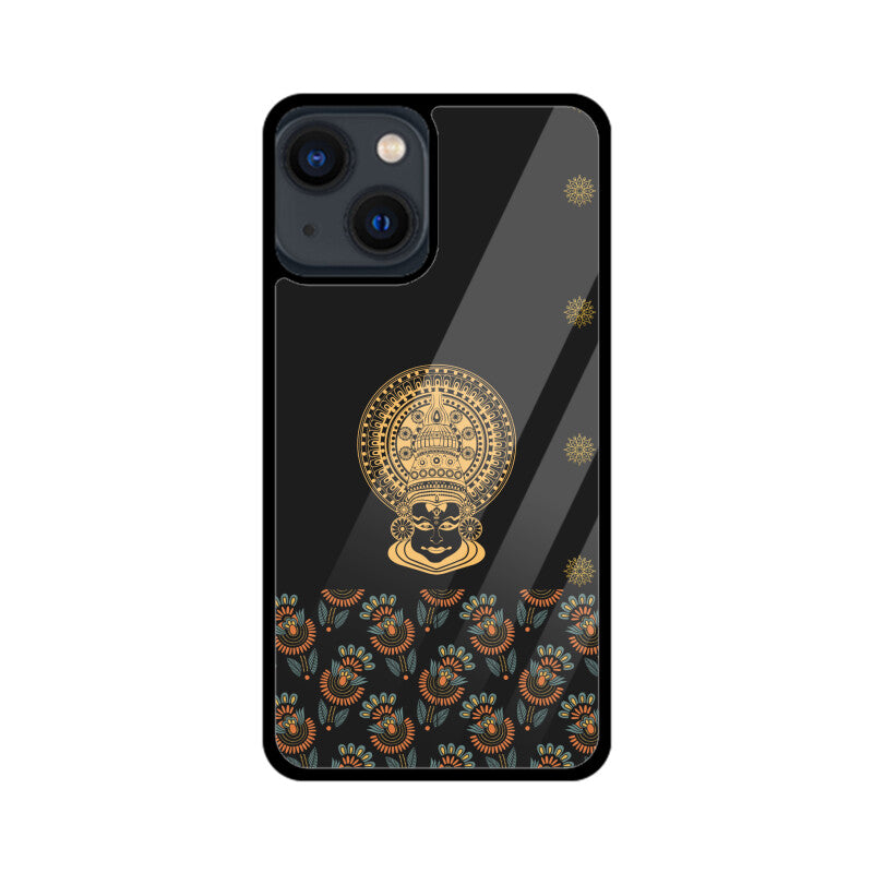 Royal india Art Kathakali Dance Form Pattern in Black Phone Case