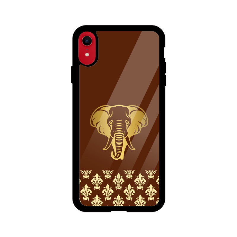 Royal India Art Gold and Maroon Elephant Patterns Phone Case