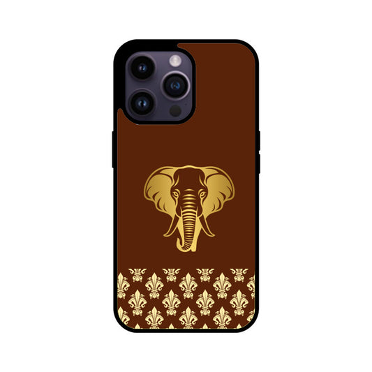 Royal India Art Gold and Maroon Elephant Patterns Phone Case