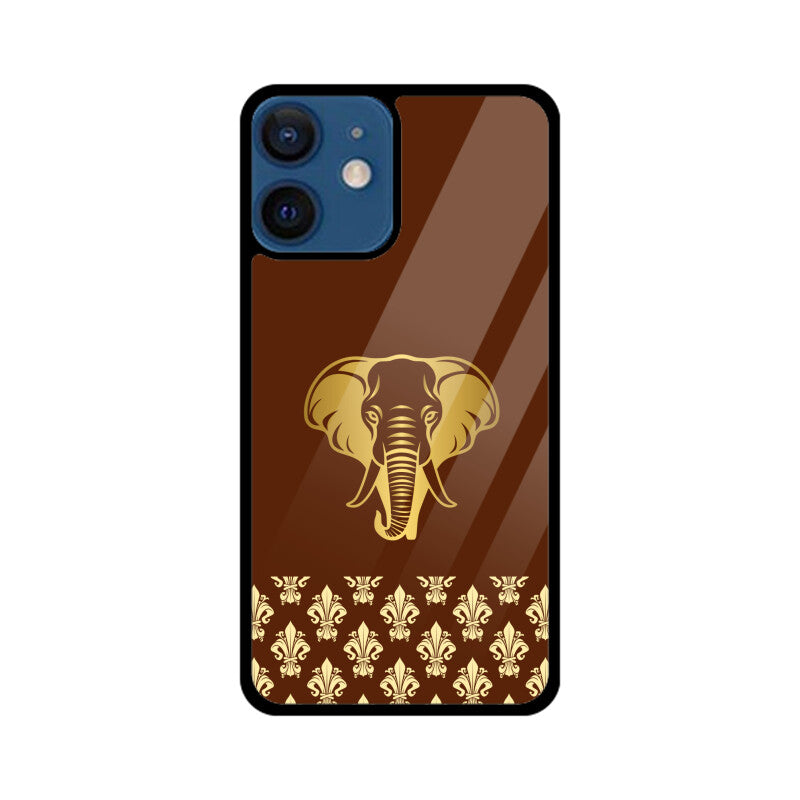 Royal India Art Gold and Maroon Elephant Patterns Phone Case