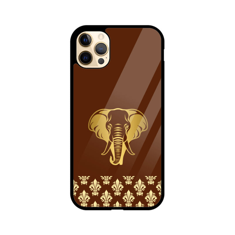 Royal India Art Gold and Maroon Elephant Patterns Phone Case