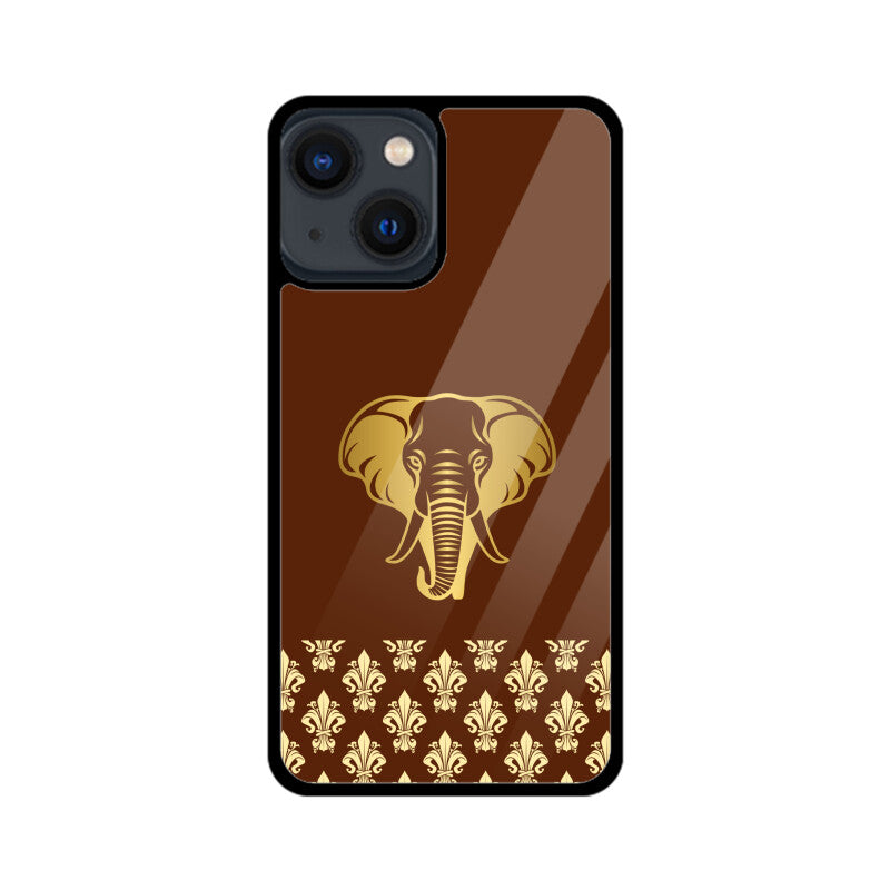 Royal India Art Gold and Maroon Elephant Patterns Phone Case