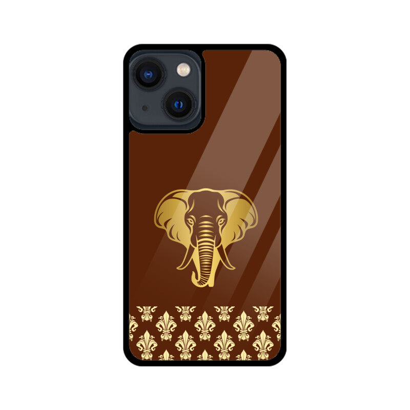 Royal India Art Gold and Maroon Elephant Patterns Phone Case