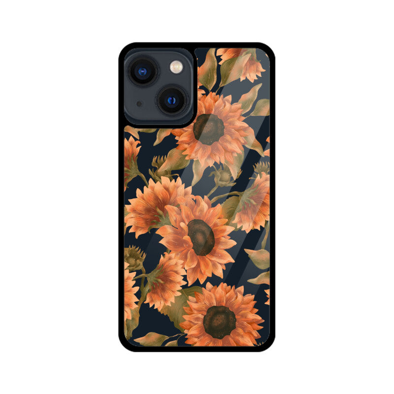 Orange Sunflowers Pattern Phone Case