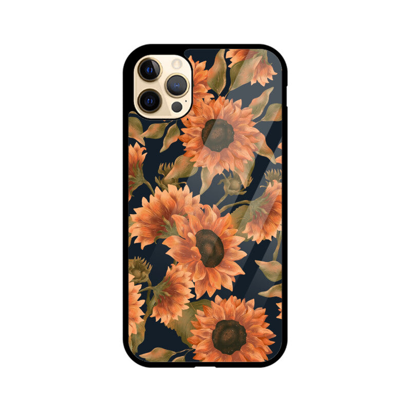 Orange Sunflowers Pattern Phone Case