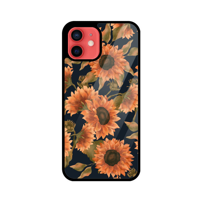 Orange Sunflowers Pattern Phone Case