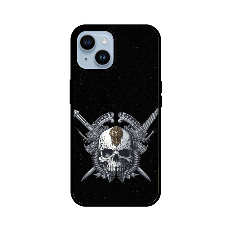 Black & White Cyberpunk Skull Phone Case