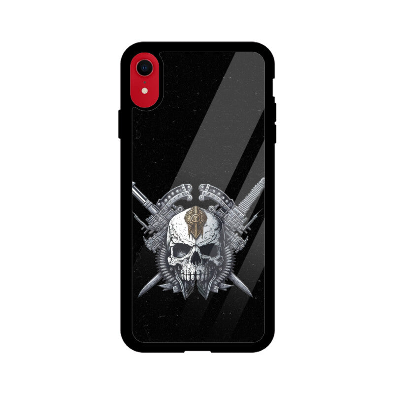 Black & White Cyberpunk Skull Phone Case