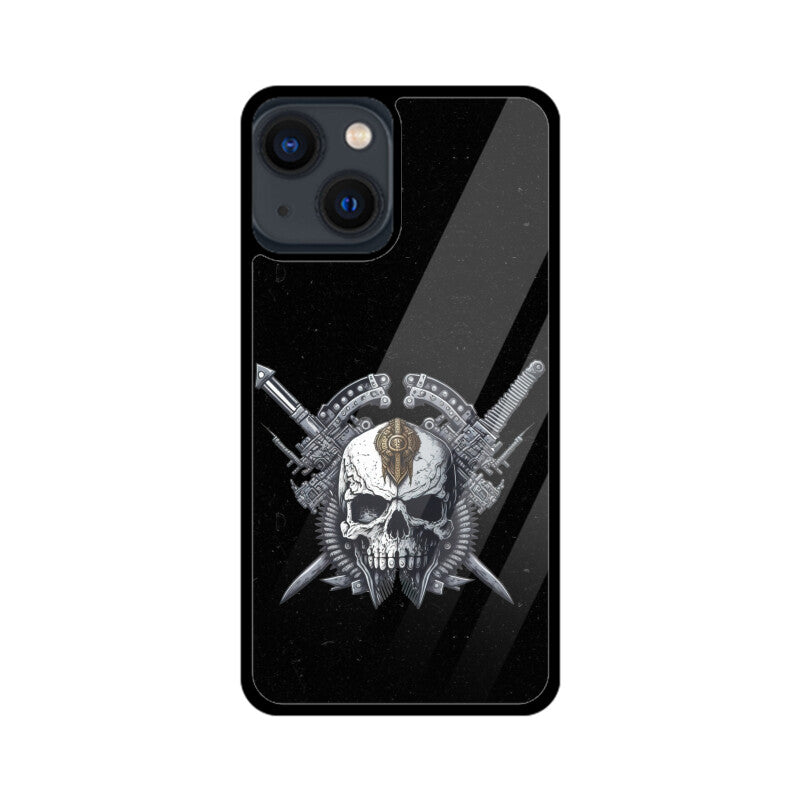 Black & White Cyberpunk Skull Phone Case