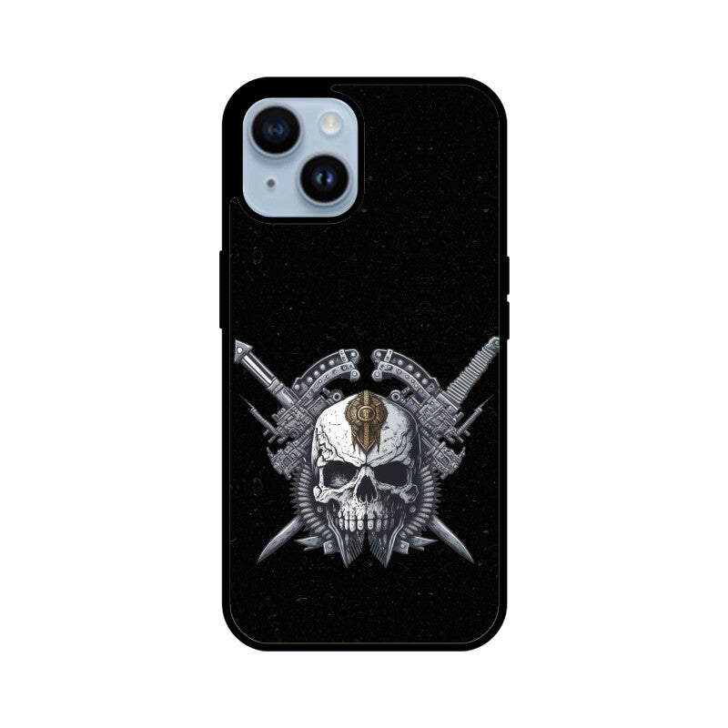 Black & White Cyberpunk Skull Phone Case