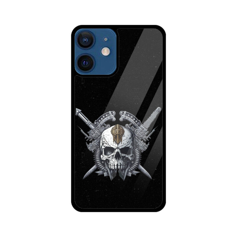 Black & White Cyberpunk Skull Phone Case