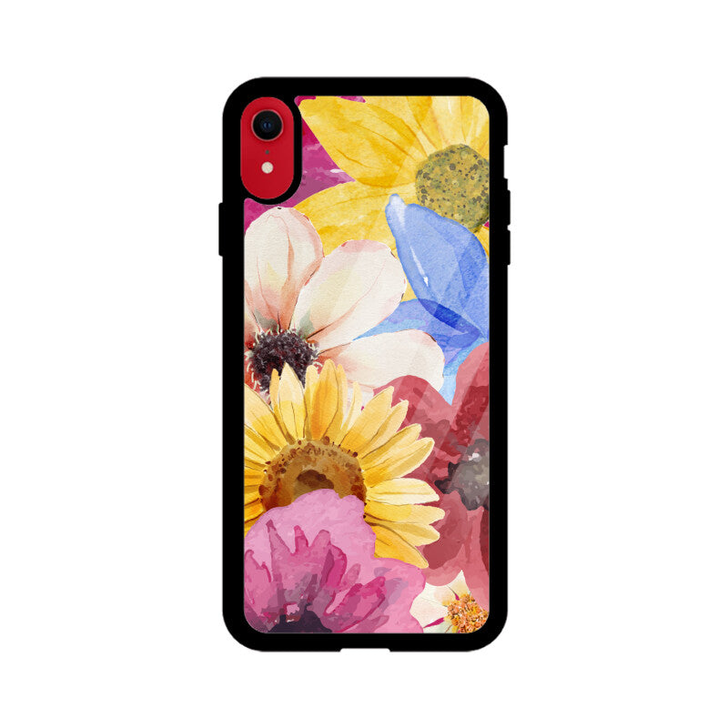 Colorful Bold Watercolor Flower Theme Phone Case