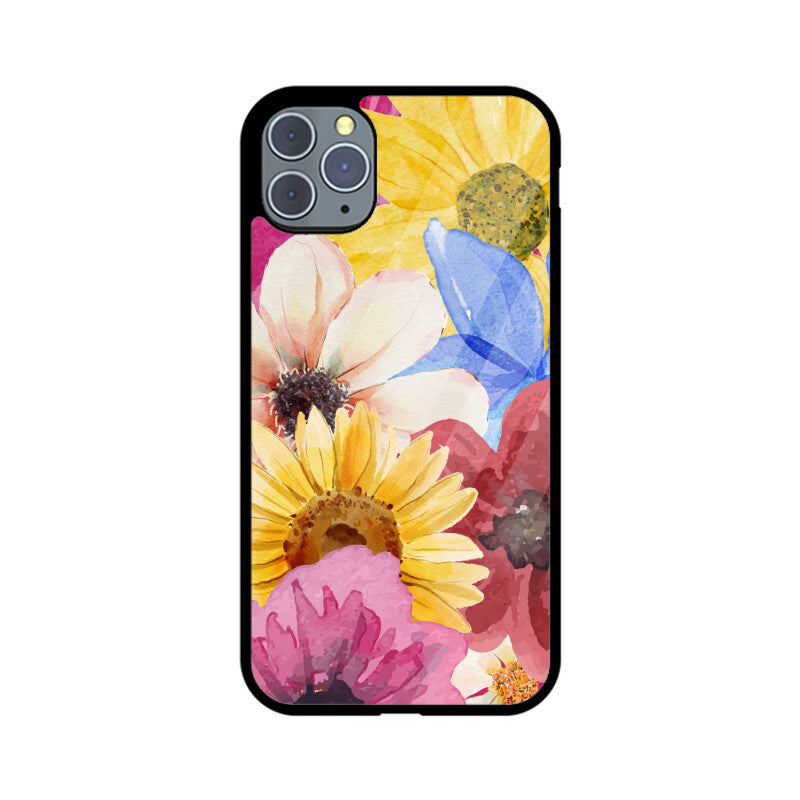 Colorful Bold Watercolor Flower Theme Phone Case