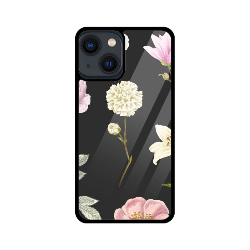 Black Pink Floral Vintage Flowers Phone Case