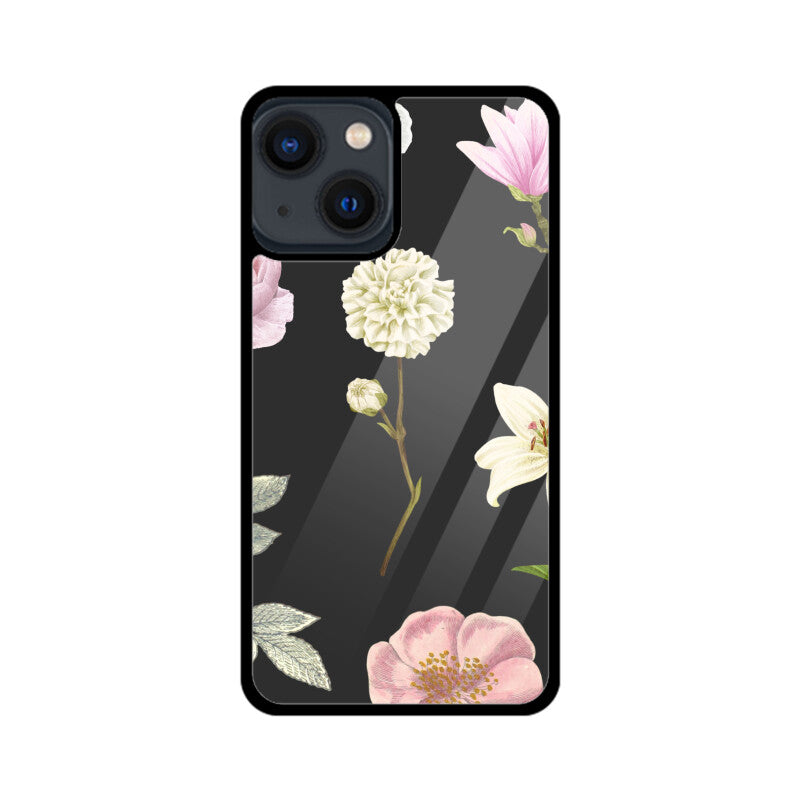 Black Pink Floral Vintage Flowers Phone Case